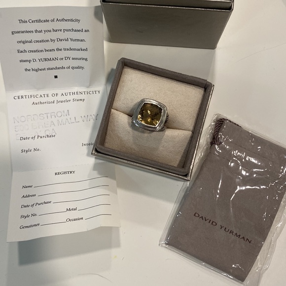 David Yurman Albion 11mm Lemon Citrine ring - Picture 2 of 8